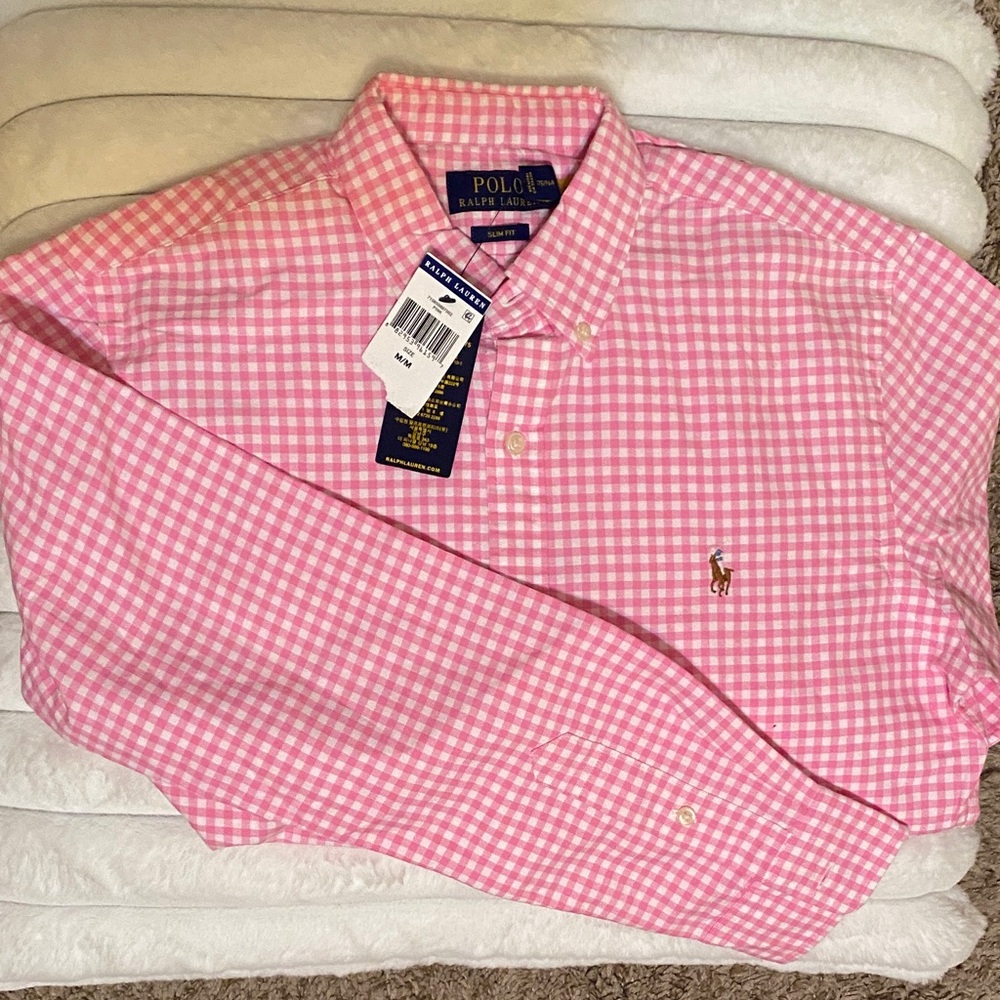 Polo by Ralph Lauren Pink Gingham Button-Down Shirt